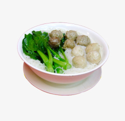 丸子青菜汤产品实物丸子青菜汤河粉高清图片