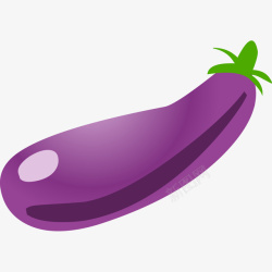 卡通紫色的茄子蔬菜矢量图素材