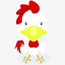 可爱鸡png免抠素材_新图网 https://ixintu.com 动画 卡通 可爱 手绘 鸡 鸡冠