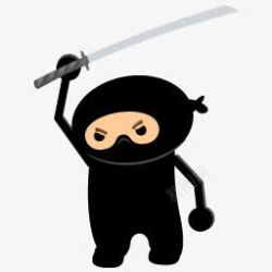 黑色忍者忍者杀手刀黑色的ninjaicons图标高清图片