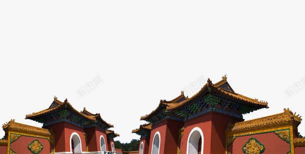 古代建筑png免抠素材_新图网 https://ixintu.com 中国风 古代 对称美 建筑 房子