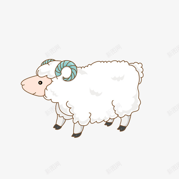 卡通手绘绵羊png免抠素材_新图网 https://ixintu.com 卡通动物 卡通绵羊 可爱 手绘 白色绵羊 羊