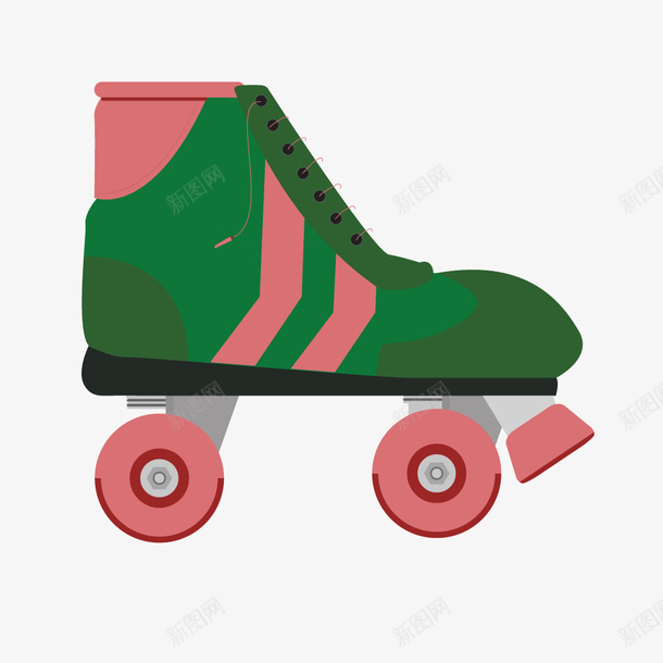 卡通溜冰鞋矢量图ai免抠素材_新图网 https://ixintu.com 卡通轮滑鞋 溜冰鞋 轮滑 矢量图
