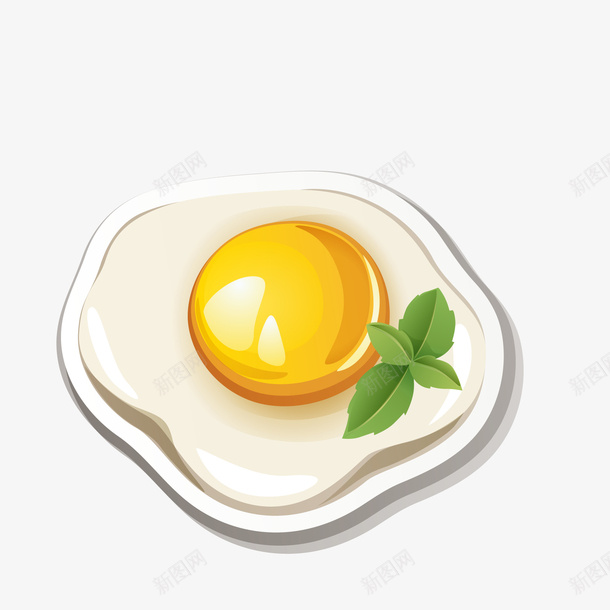 卡通煎蛋食物矢量图ai免抠素材_新图网 https://ixintu.com 卡通 标签设计 煎蛋 美食 蛋黄 食物设计 矢量图
