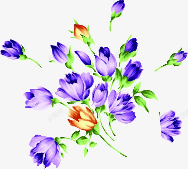 创意合成水彩植物花朵紫色png免抠素材_新图网 https://ixintu.com 创意 合成 植物 水彩 紫色 花朵