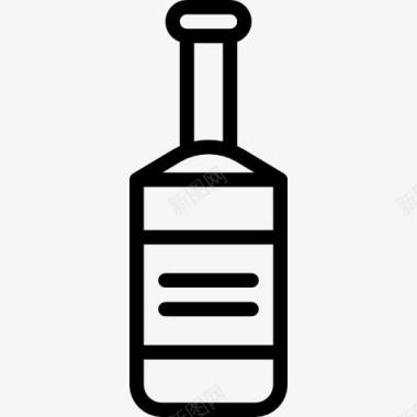 饮料瓶的轮廓图标图标