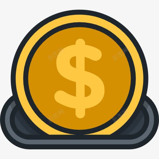 投资图标png_新图网 https://ixintu.com 业务和财务 投资 生意 硬币 美元硬币 财务 钱