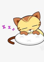 卡通猫png免抠素材_新图网 https://ixintu.com 卡通动物图案 猫元素 睡觉