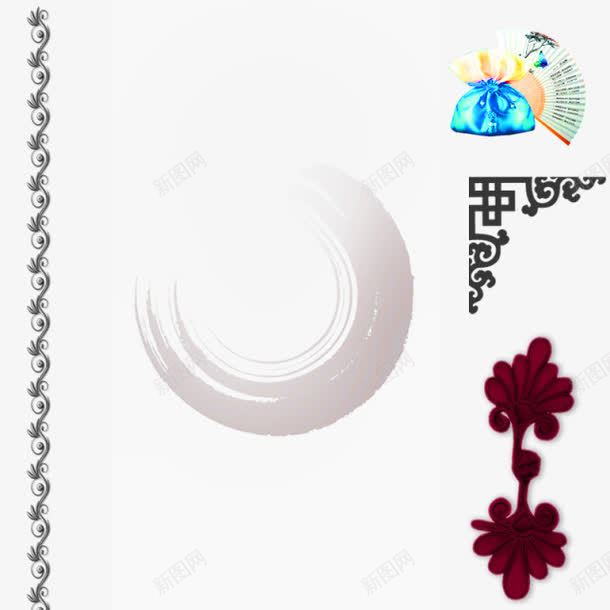 红色中国风花朵边框纹理png免抠素材_新图网 https://ixintu.com 中国风 免抠PNG 红色 花朵 边框纹理