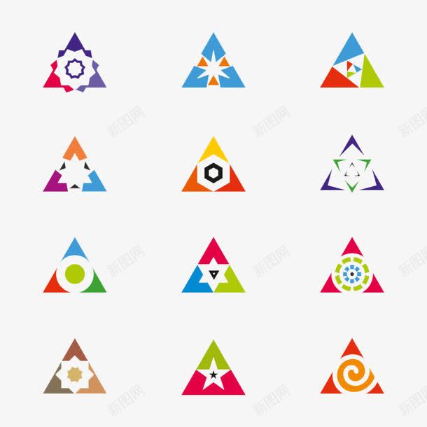 三角标签图标png_新图网 https://ixintu.com 三角形 个性 创意几何 创意图标 简约
