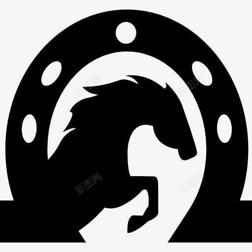 马的头在一个马蹄图标png_新图网 https://ixintu.com 动物 马 马的头 马的身影 马蹄 马蹄铁