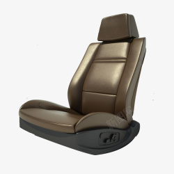 黑棕色皮质汽车座椅黑金色皮质汽车座椅高清图片