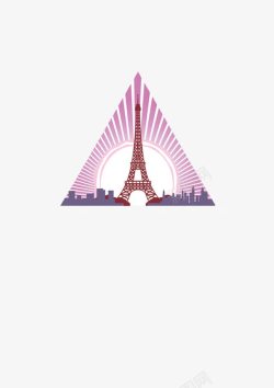 三角形巴黎铁塔素材