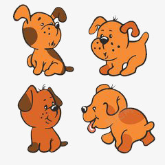 卡通狗狗素材