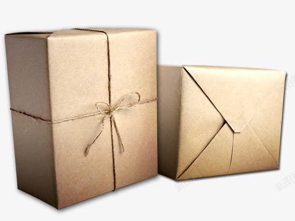 两个打包好的纸箱子png免抠素材_新图网 https://ixintu.com 两个 实物 打包 牛皮纸箱子 箱子