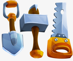 铁铲锤子和钥匙素材