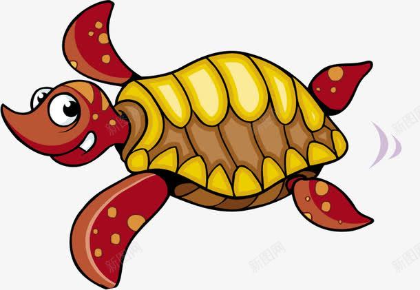 卡通乌龟黄色海龟png免抠素材_新图网 https://ixintu.com 乌龟 卡通 黄色海龟