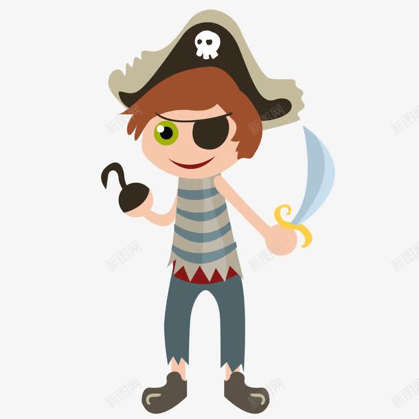 卡通海盗png免抠素材_新图网 https://ixintu.com 卡通海盗 卡通海盗人矢量素材 海盗人装扮 海盗免费png下载