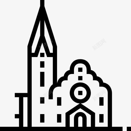 基督教堂图标png_新图网 https://ixintu.com 古迹 基督教 基督教堂的标志性建筑 宗教 建筑