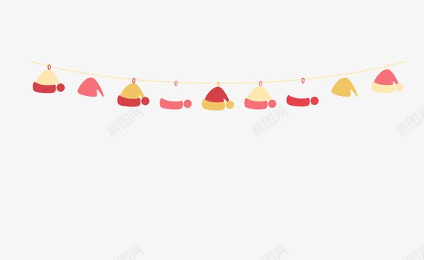 圣诞节礼帽拉旗png免抠素材_新图网 https://ixintu.com 圣诞帽 圣诞节礼帽 圣诞节礼帽拉旗 圣诞节礼帽拉旗矢量图