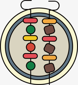 铁签串烧蔬菜矢量图高清图片