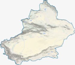 新疆省地图素材