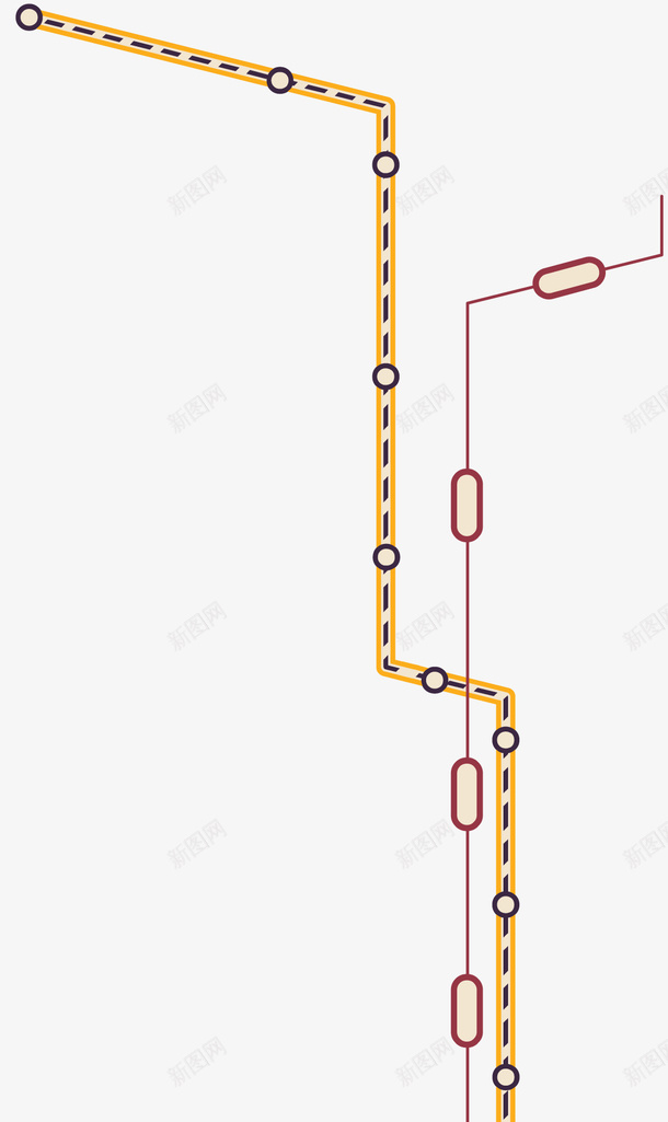 装饰手绘线路图矢量图ai免抠素材_新图网 https://ixintu.com 手绘插画 矢量线路图 线路 线路图 装饰图案 矢量图