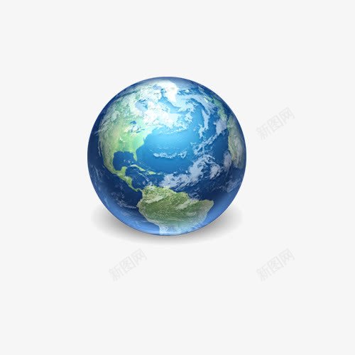 蓝色圆形地球模型png免抠素材_新图网 https://ixintu.com 圆形地球 地球 地球模型 蓝色地球