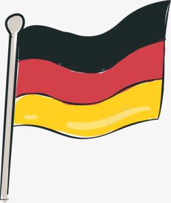 手绘德国国旗素材
