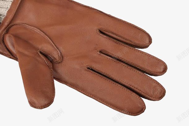 棕色保暖皮质棉手套png免抠素材_新图网 https://ixintu.com 保暖 保暖手套 手套 棕色 皮质