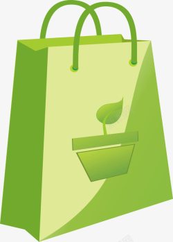 绿色环保手提袋素材