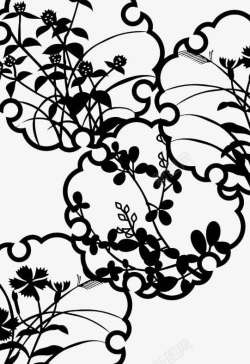 写意植物芦苇花卉图案底纹素材