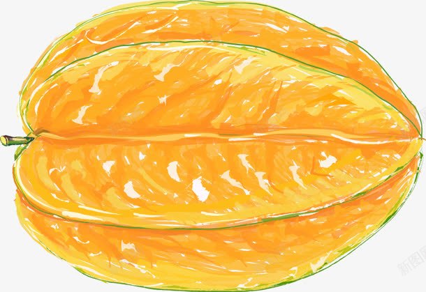 卡通水果png免抠素材_新图网 https://ixintu.com 杨桃 水果 矢量装饰 装饰 黄色的水果