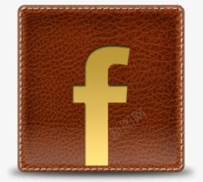 Facebook金皮革社交媒体图标图标