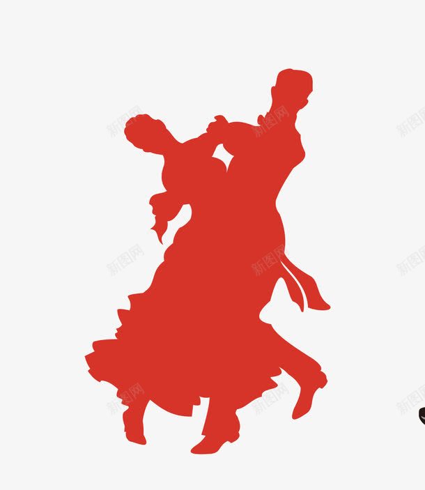 红色双人拉丁舞png免抠素材_新图网 https://ixintu.com 儿童拉丁舞 双人 拉丁舞 矢量素材 红色