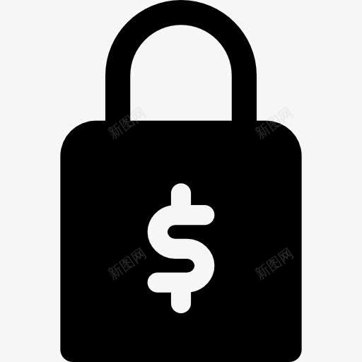 安全交易图标png_新图网 https://ixintu.com 业务 安全 挂锁 美元符号 银行