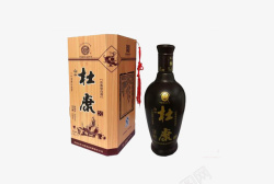 一瓶中国黑瓶杜康酒素材