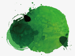 绿圆绿色墨迹高清图片