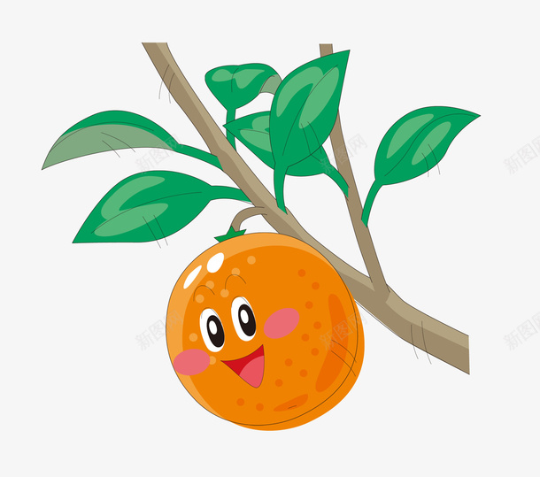 卡通金橘元素psd免抠素材_新图网 https://ixintu.com 卡通金橘 小橘子 手绘金橘 橘子 水果