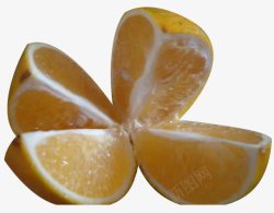 一个切开的柳橙素材