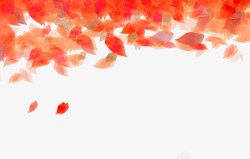 红色清新树叶边框纹理素材