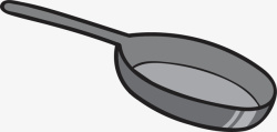 餐厨用品灰色平底锅矢量图高清图片