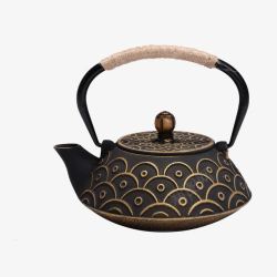铁茶壶壶铸铁壶无涂层铁茶壶高清图片