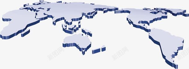 蓝色手绘立体地图团队png免抠素材_新图网 https://ixintu.com 团队 地图 立体 蓝色