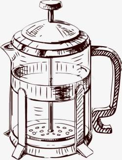 卡通手绘咖啡杯茶具茶杯素材
