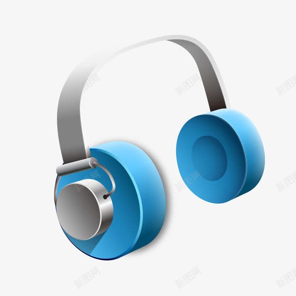 蓝色创意耳机线png免抠素材_新图网 https://ixintu.com 创意 创意蓝色 耳机 蓝色 蓝色创意
