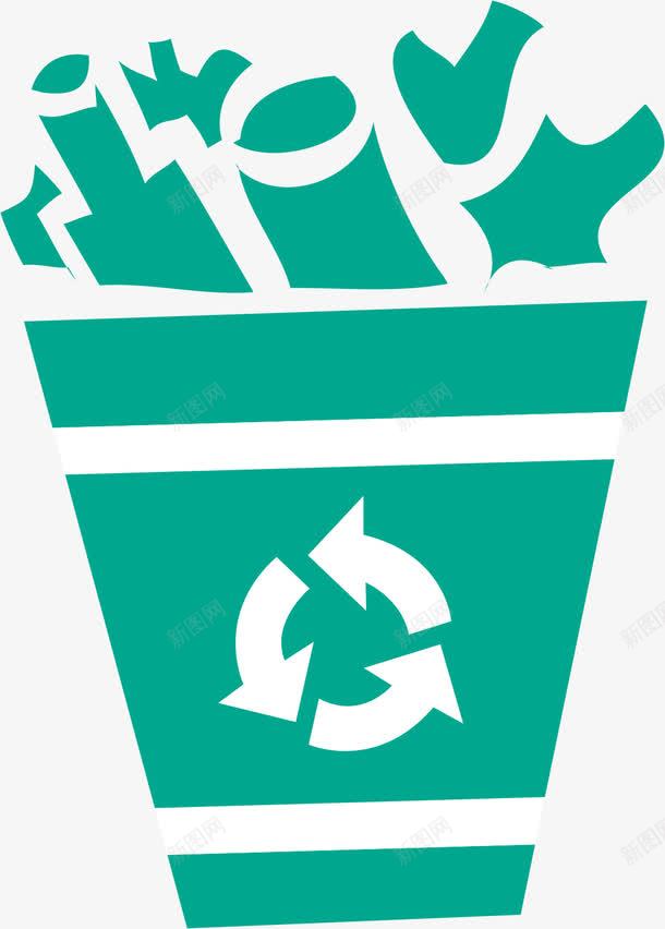 绿色垃圾桶png免抠素材_新图网 https://ixintu.com AI 垃圾桶 环保 绿色