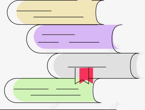 重叠不规则的书本图标图标
