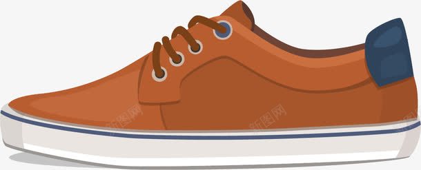 手绘男士棕色鞋子png免抠素材_新图网 https://ixintu.com 布鞋 手绘 服装 棕色 男士 鞋子