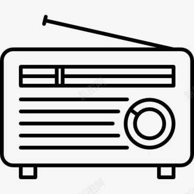 旧收音机短天线图标图标